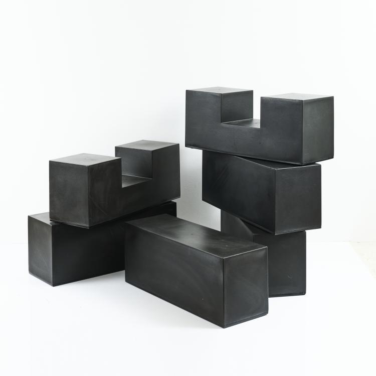 Hauptbild zu Objekt, Six 'Gli Scacchi' seating elements, 1971, Mario Bellini, C&B Italia, Mailand, 173A 191
