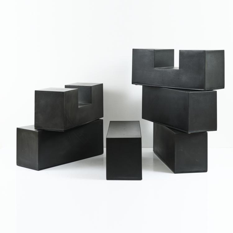 Bild 1 zu Objekt, Six 'Gli Scacchi' seating elements, 1971, Mario Bellini, C&B Italia, Mailand, 173A 191