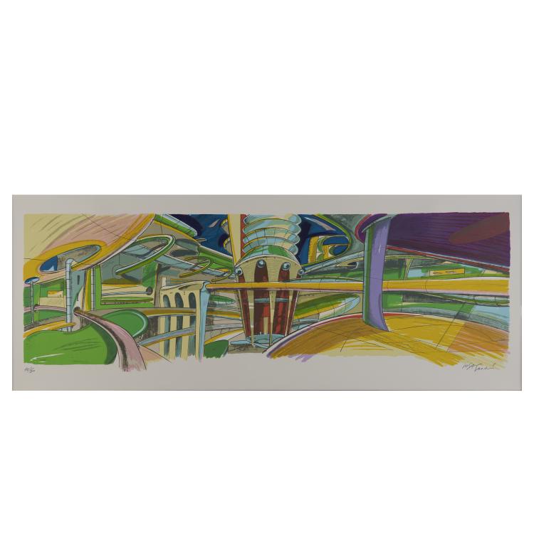 Hauptbild zu Objekt, 'Double City' screenprint, 1990s, Massimo Iosa Ghini, designer's art, 173A 87