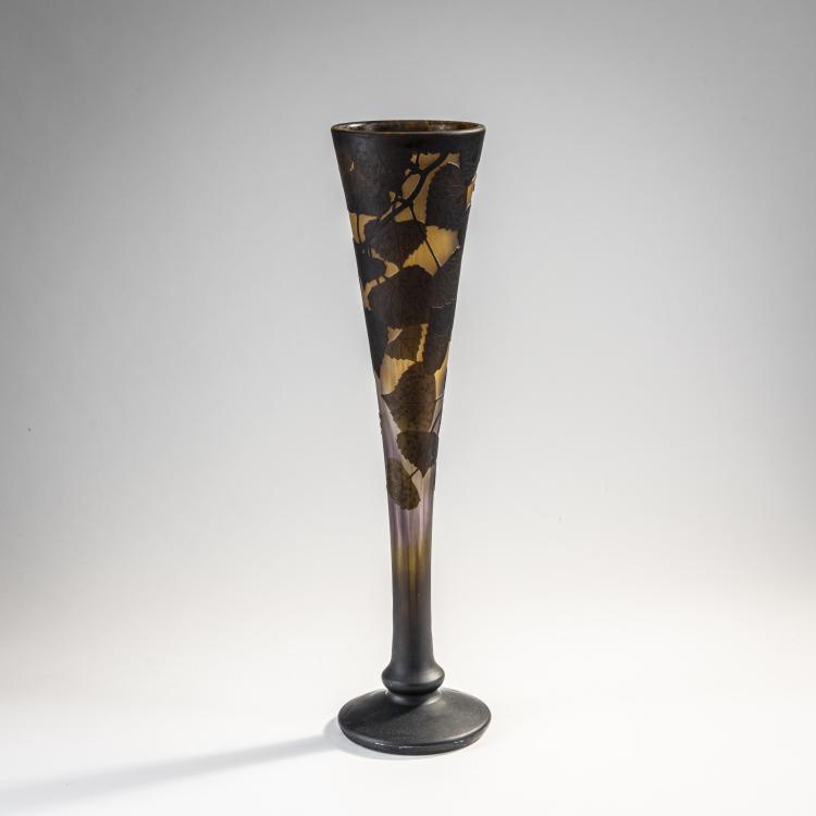 Hauptbild zu Objekt, Vase 'Tilleul', um 1910, Nancy Daum Fr&egrave;res, Daum Fr&egrave;res, Nancy, 174A 76