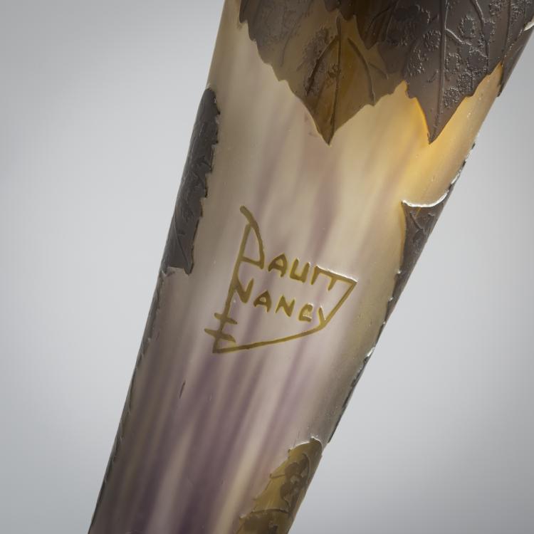 Bild 3 zu Objekt, Vase 'Tilleul', um 1910, Nancy Daum Fr&egrave;res, Daum Fr&egrave;res, Nancy, 174A 76