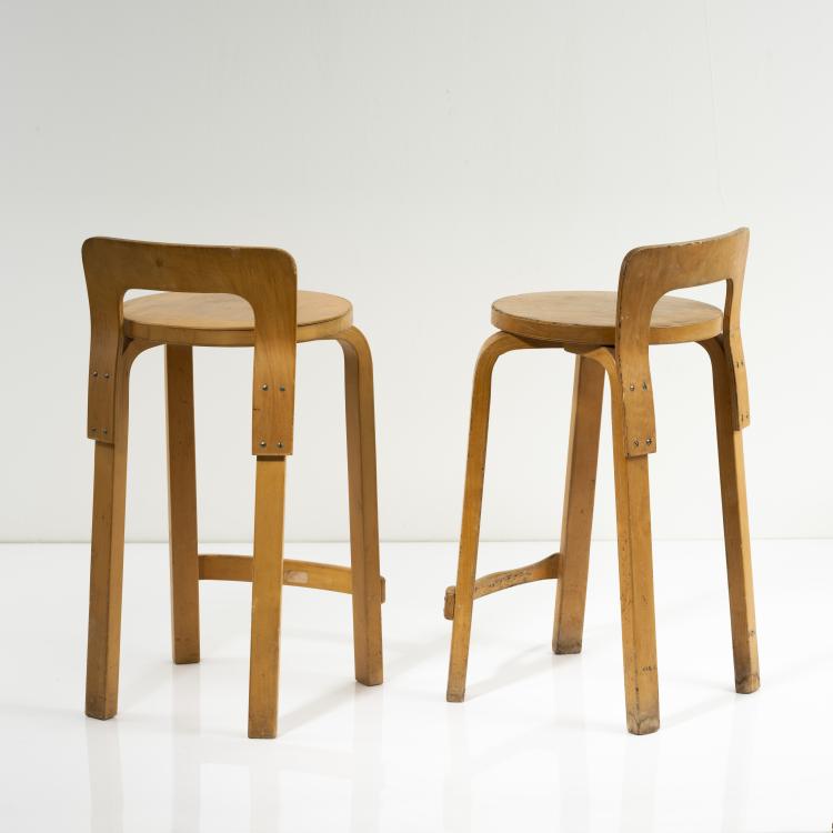 Bild 2 zu Objekt, Zwei Barhocker '65', 1934, Alvar Aalto, Artek, Helsinki, 173B 442