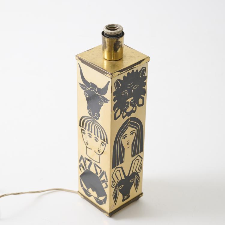 Hauptbild zu Objekt, 'Zodiaci' table light, 1950s, Piero Fornasetti, Fornasetti, Mailand, 173A 18