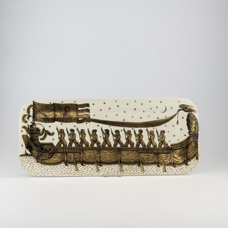 Hauptbild zu Objekt, Tablett 'Bissona', 1950er Jahre, Piero Fornasetti, Fornasetti, Mailand, 173A 74