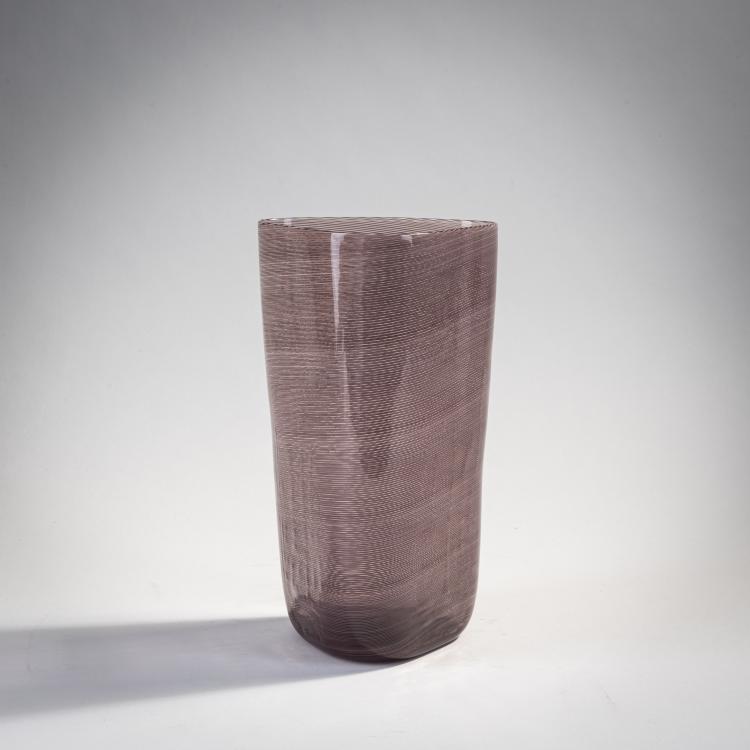Hauptbild zu Objekt, Vase 'Mezza filigrana', um 1934, Carlo Scarpa, Venini & C., Murano, 173C 603