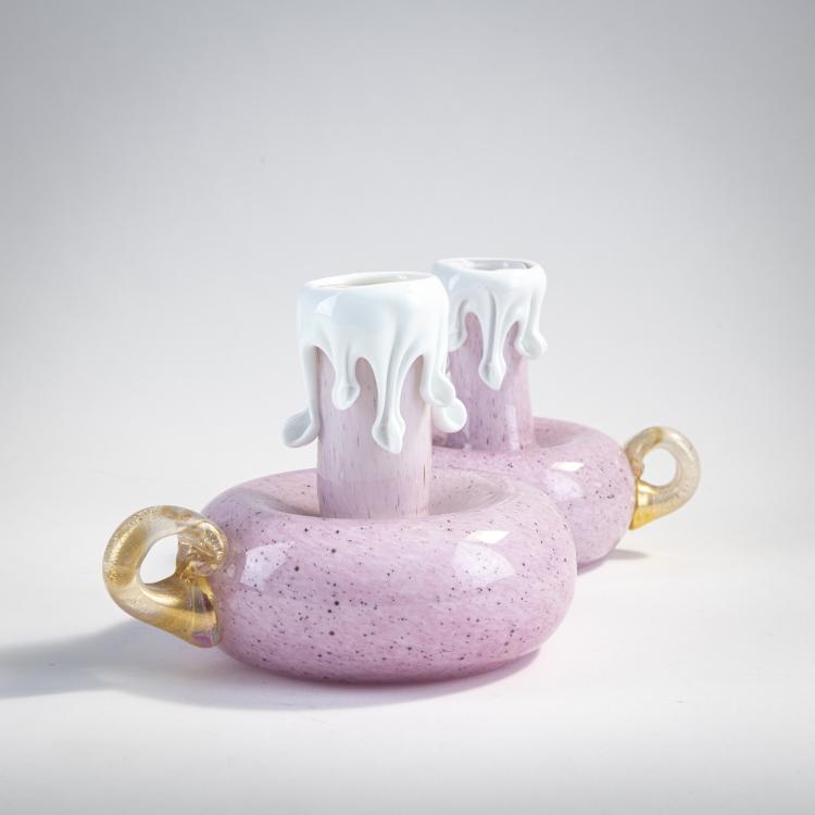 Bild 1 zu Objekt, Paar Kerzenleuchter, um 1970, Ercole Barovier, Barovier & Toso, Murano, 173C 685