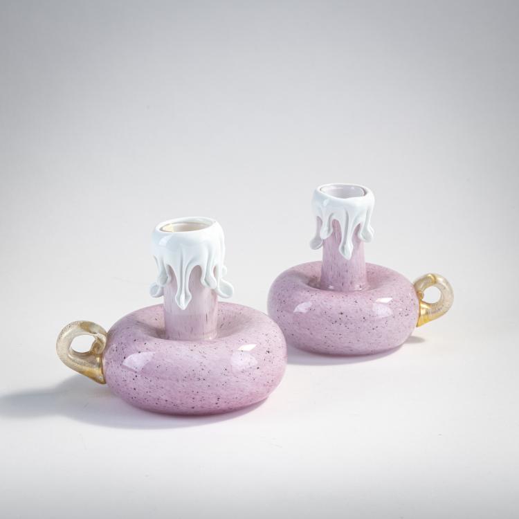 Bild 2 zu Objekt, Paar Kerzenleuchter, um 1970, Ercole Barovier, Barovier & Toso, Murano, 173C 685