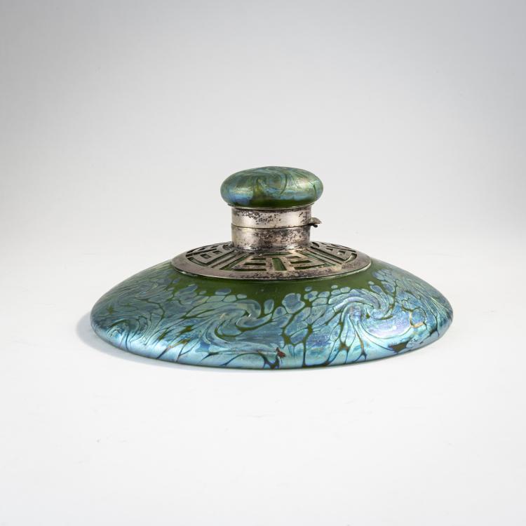 Hauptbild zu Objekt, 'Papillon'-Tintenfass f&uuml;r Bakalowits S&ouml;hne, Wien, um 1902, L&ouml;tz Wwe., Klosterm&uuml;hle, 174A 214