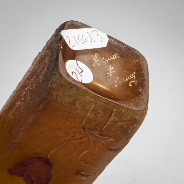 Bild 2 zu Objekt, Kleine Vase 'Coquelicots', um 1900, Daum Fr&egrave;res, Nancy, 174A 20