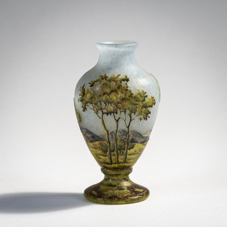 Hauptbild zu Objekt, Kleine Vase 'Paysage en &eacute;t&eacute;', 1903-05, Daum Fr&egrave;res, Nancy, 174A 34