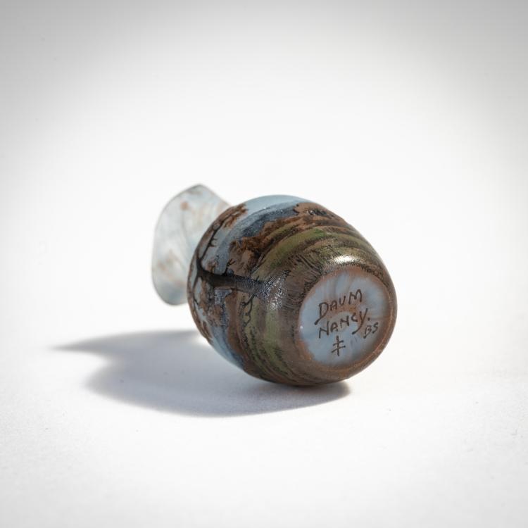 Bild 1 zu Objekt, Miniaturvase 'Paysage en automne', um 1905-10, Daum Fr&egrave;res, Nancy, 174A 48