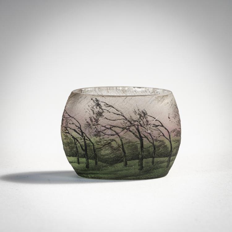 Hauptbild zu Objekt, Miniaturvase 'Pluviose' - 'Une Pluie', um 1900, Henri Berg&eacute;, Daum Fr&egrave;res, Nancy, 174A 23