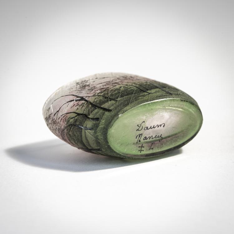 Bild 1 zu Objekt, Miniaturvase 'Pluviose' - 'Une Pluie', um 1900, Henri Berg&eacute;, Daum Fr&egrave;res, Nancy, 174A 23