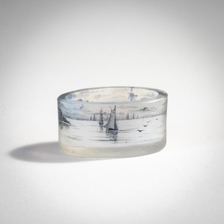 Hauptbild zu Objekt, Miniaturschale 'Delft', 1899, Daum Fr&egrave;res, Nancy, 174A 18