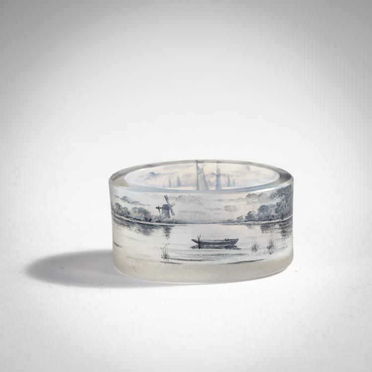 Bild 1 zu Objekt, Miniaturschale 'Delft', 1899, Daum Fr&egrave;res, Nancy, 174A 18