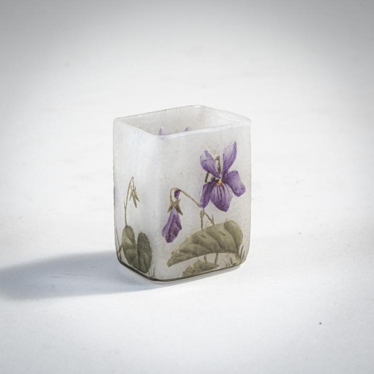 Bild 1 zu Objekt, Miniaturvase 'Violettes', um 1905, Daum Fr&egrave;res, Nancy, 174A 56