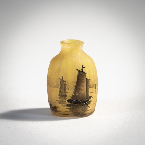 Miniature vase 'Voiliers, soleil couchant', c. 1910