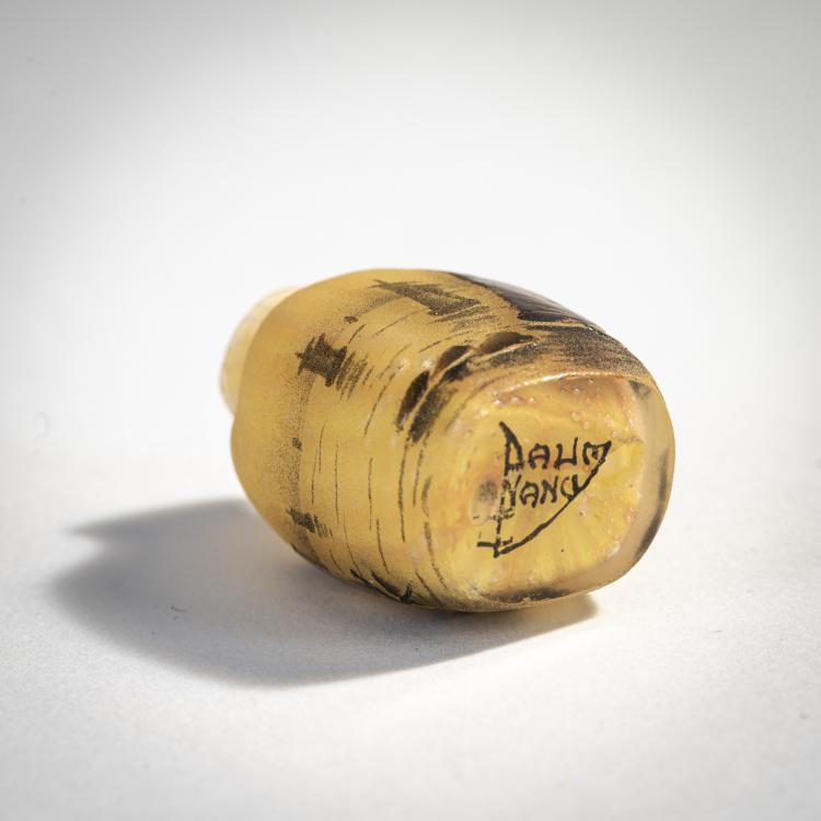 Bild 1 zu Objekt, Miniaturvase 'Voiliers, soleil couchant', um 1910, Daum Fr&egrave;res, Nancy, 174A 86