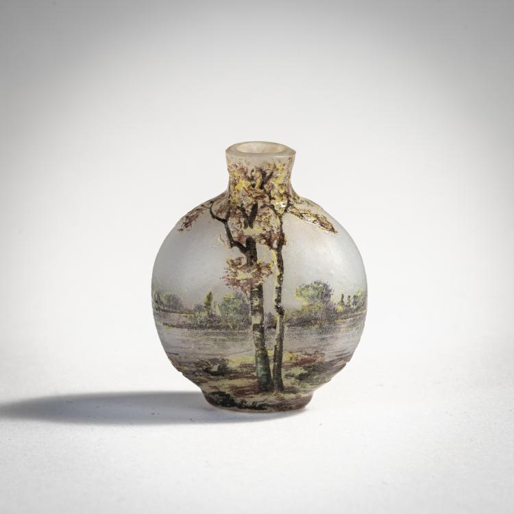 Hauptbild zu Objekt, Miniaturvase 'Paysage en &eacute;t&eacute;', 1903-05, Daum Fr&egrave;res, Nancy, 174A 36