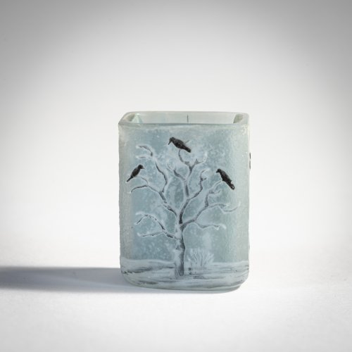 Miniature vase 'Neige, corbeaux', 1905
