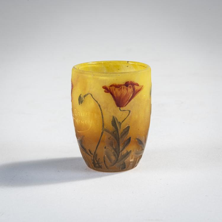 Bild 1 zu Objekt, Miniaturvase 'Coquelicots', um 1900, Daum Fr&egrave;res, Nancy, 174A 25