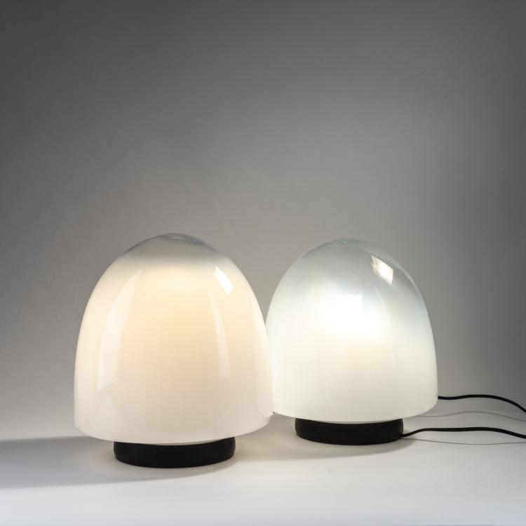 Hauptbild zu Objekt, Two 'Ebe' table lights, c. 1970, Giusto Toso, Leucos, Mailand, 173A 172