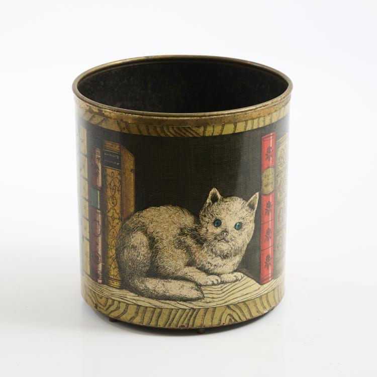 Hauptbild zu Objekt, 'Libri' wastepaper basket, 1950s, Piero Fornasetti, Fornasetti, Mailand, 173A 75