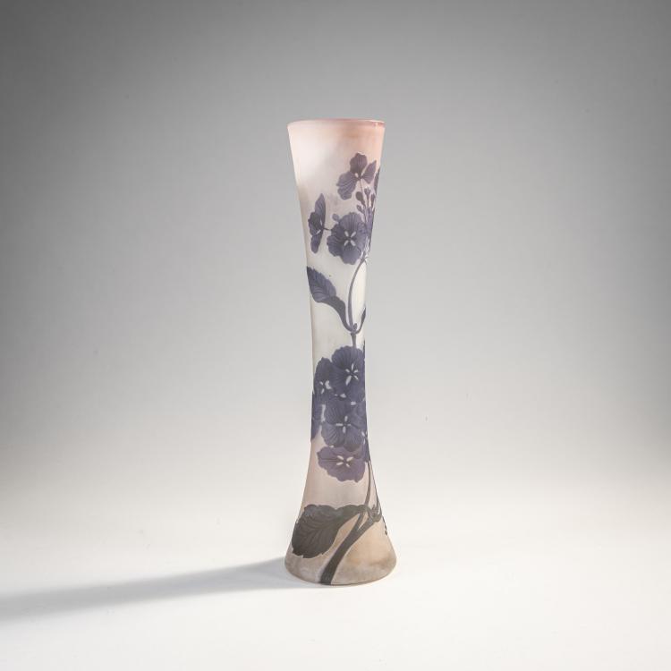 Hauptbild zu Objekt, Hohe Vase 'Hortensias', 1908-20, Gall&eacute;, Nancy, 174A 132