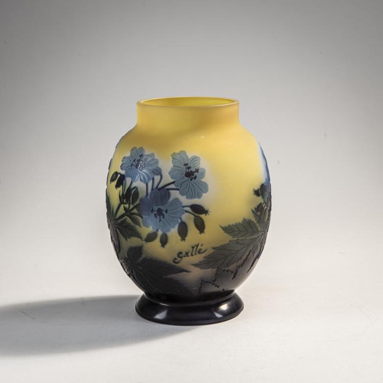 Bild 1 zu Objekt, Vase 'G&eacute;raniums', 1920-36, Gall&eacute;, Nancy, 174A 144