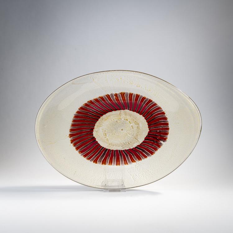Bild 1 zu Objekt, 'A cane' plate, 1956, Anzolo Fuga, A.Ve.M., Murano, 173C 734