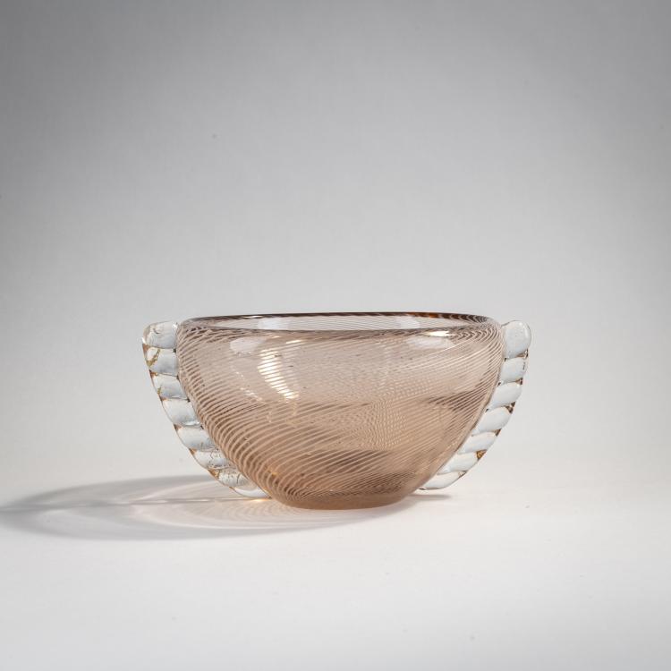 Bild 1 zu Objekt, Schale 'Mezza filigrana', um 1945, Flavio Poli (zugeschrieben), Seguso Vetri d'Arte, Murano (zugeschrieben), 173C 701