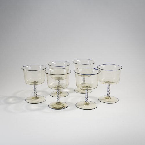 Six drinking glasses, c. 1925