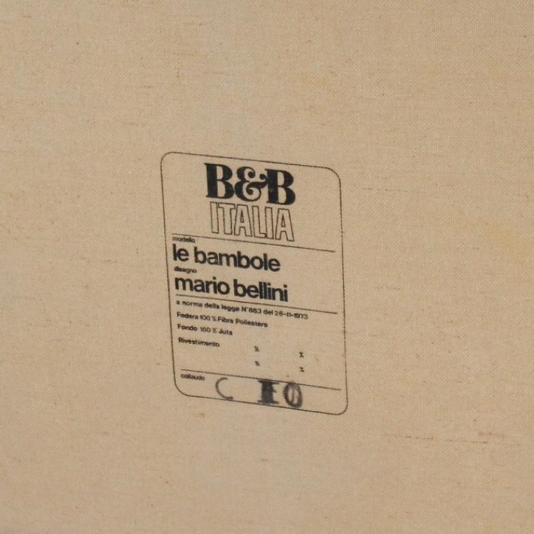 Bild 6 zu Objekt, Zwei Sofas 'Le Bambole', 1972, Mario Bellini, B&B Italia, Novedrate, Como, 173A 198