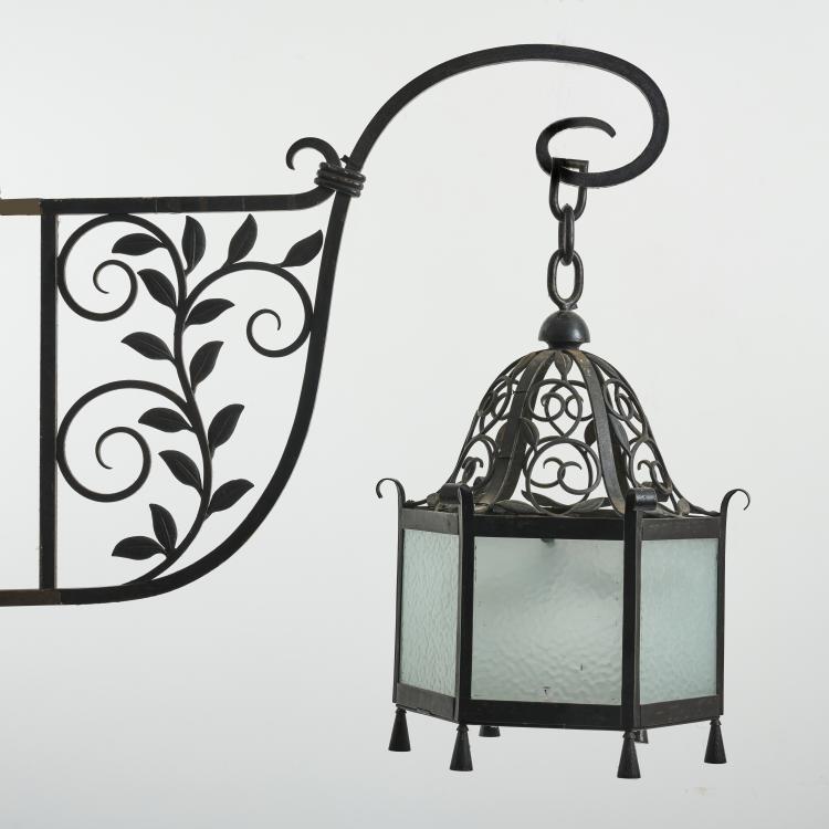 Hauptbild zu Objekt, Two-piece wall lantern, 1924, Edgar Brandt, Brandt, Edgar, 174A 336