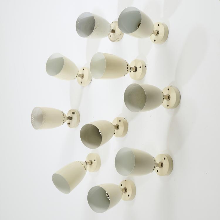 Bild 1 zu Objekt, Ten wall/ceiling lights, 1950s, Philips, Eindhoven, 173B 336