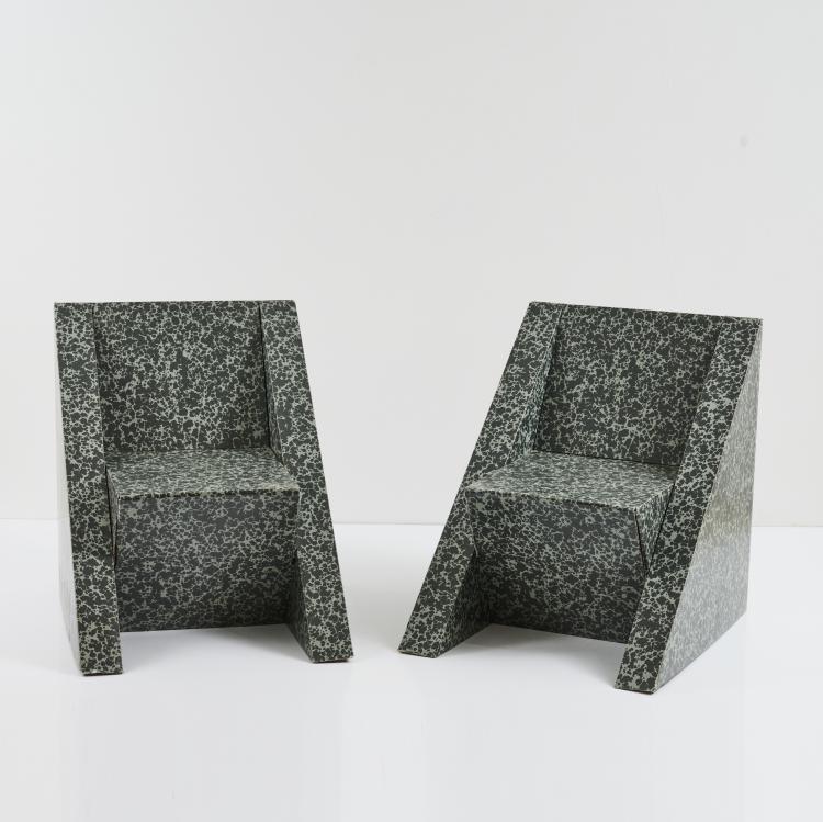 Hauptbild zu Objekt, Two armchairs, 1980s, Italien / Italy (zugeschrieben / attributed), 173A 274