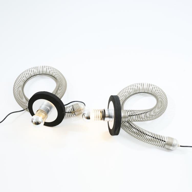 Bild 1 zu Objekt, Two 'Blacky' table lights, 1972, Babur Kerim Incedayi, Bonomi Form, Italien / Italy, 173B 378