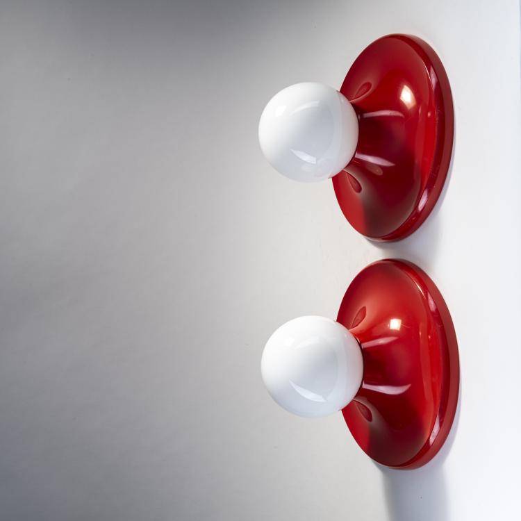 Bild 1 zu Objekt, Two 'Light Ball' ceiling lights, 1965, Achille Castiglioni,Pier Giacomo Castiglioni, Flos, Brescia, 173A 139