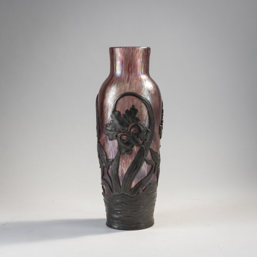 'Papillon'-Vase mit Zinnmontierung von F. van Hauten Sohn, Bonn, um 1898-1904