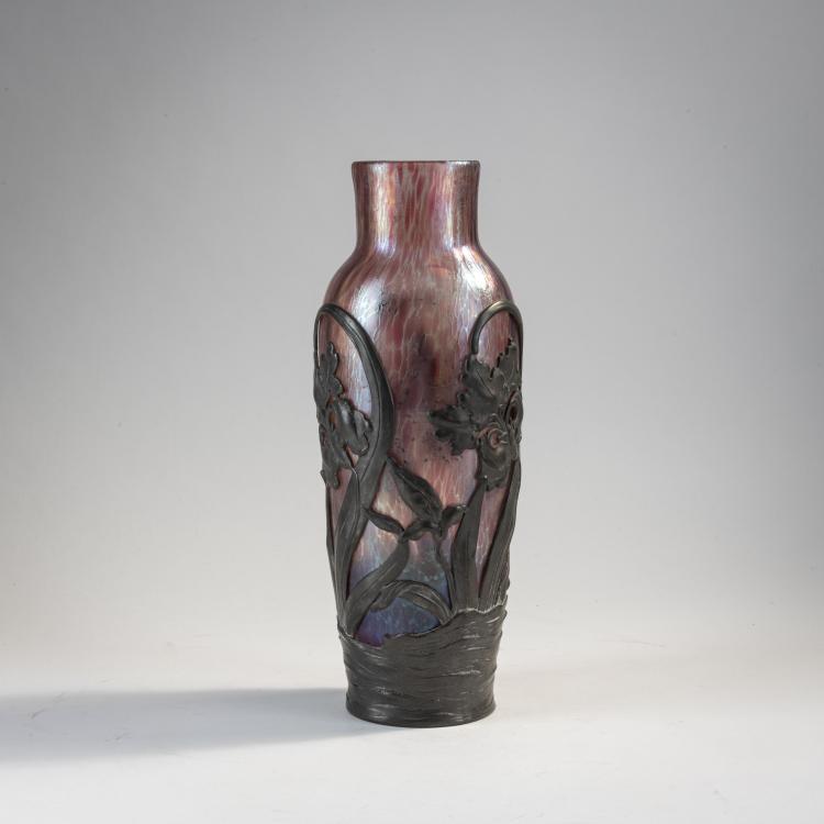 Bild 1 zu Objekt, 'Papillon'-Vase mit Zinnmontierung von F. van Hauten Sohn, Bonn, um 1898-1904, L&ouml;tz Wwe., Klosterm&uuml;hle; Van Hauten, F. Sohn, Bonn, 174A 204
