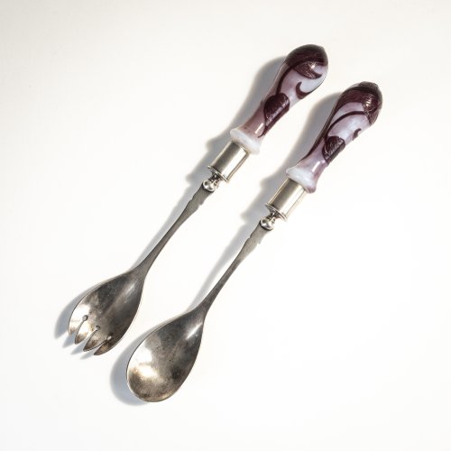 Two salad servers 'Campanules', 1897-1903