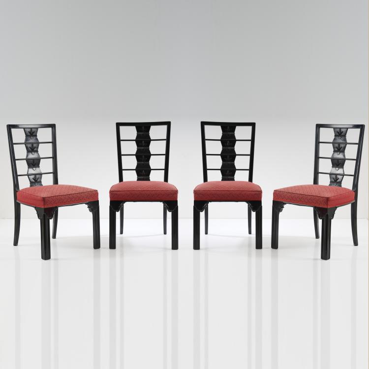 Hauptbild zu Objekt, Vier St&uuml;hle, um 1915, Otto Prutscher (zugeschrieben), Wien, 174A 346