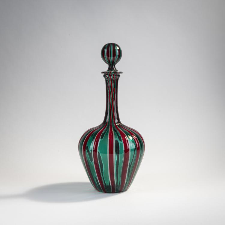 Hauptbild zu Objekt, Karaffe 'A fasce', um 1950, Venini & C., Murano, 173C 616