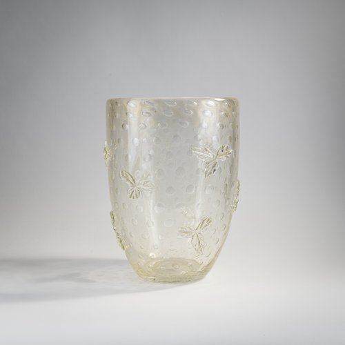 Vase with applied leaves, 1942