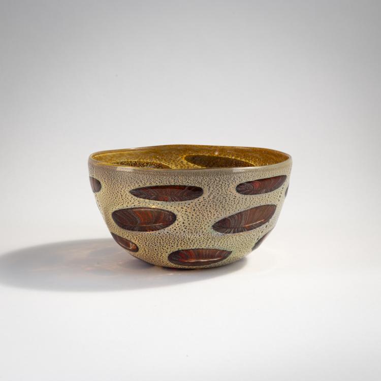 Bild 1 zu Objekt, 'A reazione policrome (ad anelli)' bowl, c. 1950, Giulio Radi, A.Ve.M., Murano, 173C 732