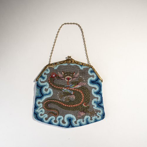 Bügeltasche mit chinesischem Drachen, um 1900