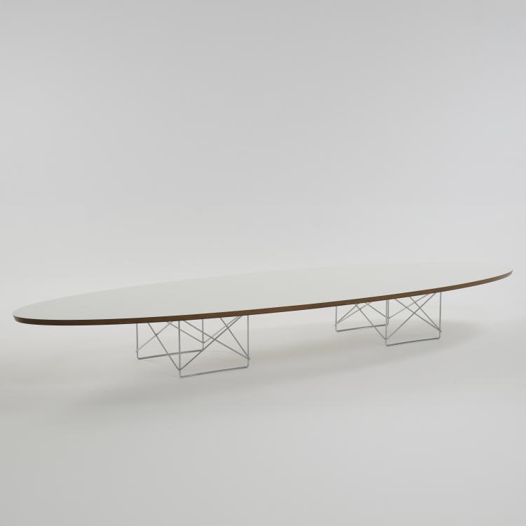 Hauptbild zu Objekt, 'Elliptical Table Rod Base - ETR' - 'Surfboard-table', 1951, Charles Eames, Vitra, Birsfelden, 173B 361