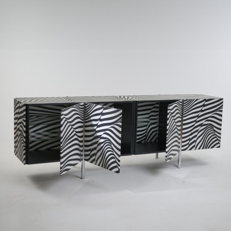 Bild 4 zu Objekt, Sideboard 'Amor Stripe - Wogg12 - Zebra', 1988, Trix Haussmann,Robert Haussmann, Wogg, Zumikon, Schweiz, 173B 537