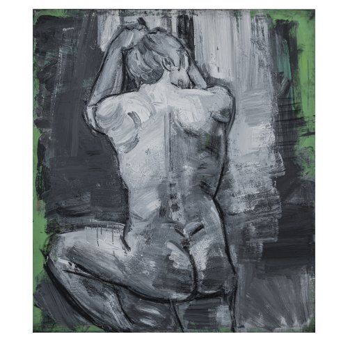 Male nude in back view, 1997