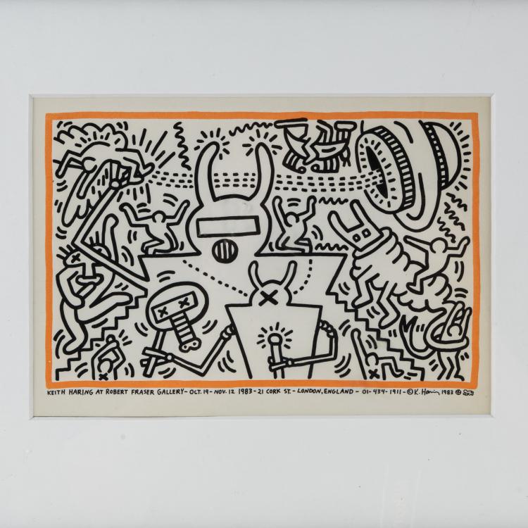Hauptbild zu Objekt, Robert Fraser Gallery exhibition invitation, 1983, Keith Haring (after), 173D 865